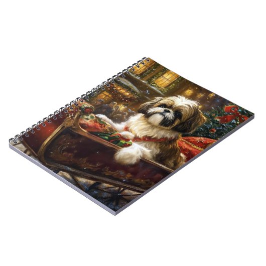 Shih Tzu Weihnachtsfeiertag Notizblock (Linke Seite)