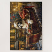 Shih Tzu Weihnachtsfeiertag Puzzle (Vertikal)
