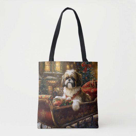 Shih Tzu Weihnachtsfeiertag Tasche (Vorderseite)