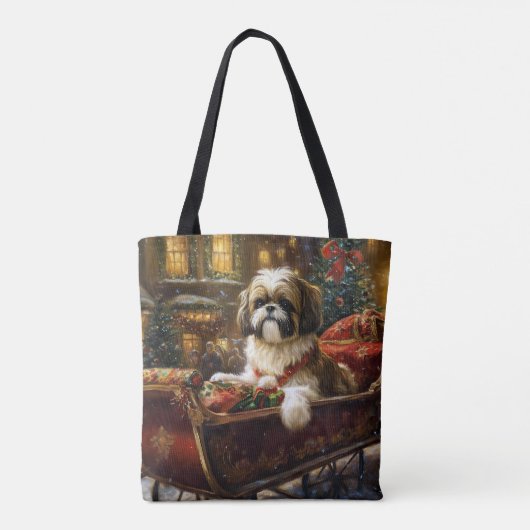 Shih Tzu Weihnachtsfeiertag Tasche (Rückseite)