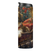 Shih Tzu Weihnachtsfeiertag Thermosbecher (Nach rechts gedreht)