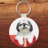 Shih Tzu Weihnachtsgeschenk Schlüsselanhänger (Vorderseite)