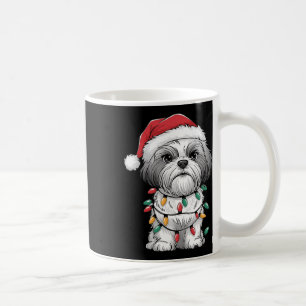 Shih Tzu Weihnachtsmann Weihnachtsbaum Lichter Xma Kaffeetasse