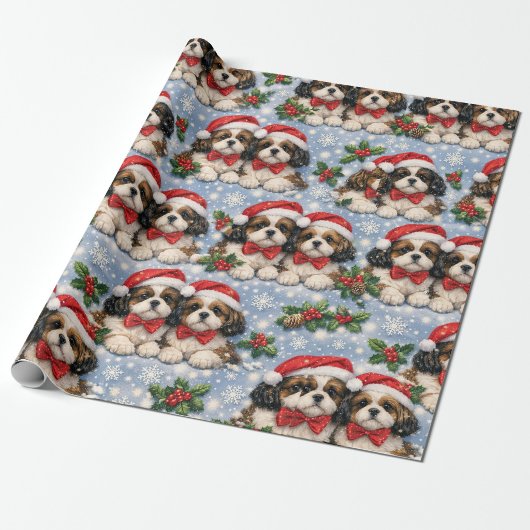 Shih Tzu Weihnachtspapier Geschenkpapier