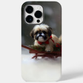 Shih Tzu Weihnachtsschnee Winter Case-Mate iPhone Hülle (Rückseite)