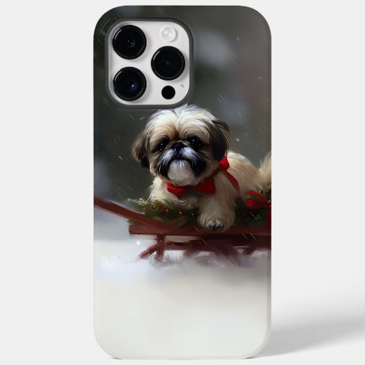Shih Tzu Weihnachtsschnee Winter Case-Mate iPhone Hülle (Rückseite)