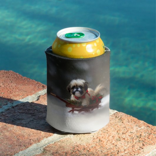 Shih Tzu Weihnachtsschnee Winter Dosenkühler (In Situ Pool)