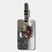 Shih Tzu Weihnachtsschnee Winter Gepäckanhänger (Vorderseite vertikal)