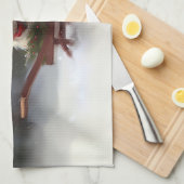 Shih Tzu Weihnachtsschnee Winter Geschirrtuch (Viertel Falte)