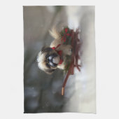 Shih Tzu Weihnachtsschnee Winter Geschirrtuch (Vertikal)