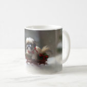 Shih Tzu Weihnachtsschnee Winter Kaffeetasse (VorderseiteRechts)