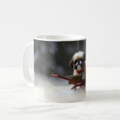 Shih Tzu Weihnachtsschnee Winter Kaffeetasse (Vorderseite Links)
