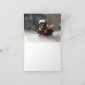 Shih Tzu Weihnachtsschnee Winter Karte (Innenseite)