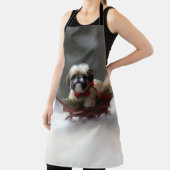 Shih Tzu Weihnachtsschnee Winter Schürze (InSitu)