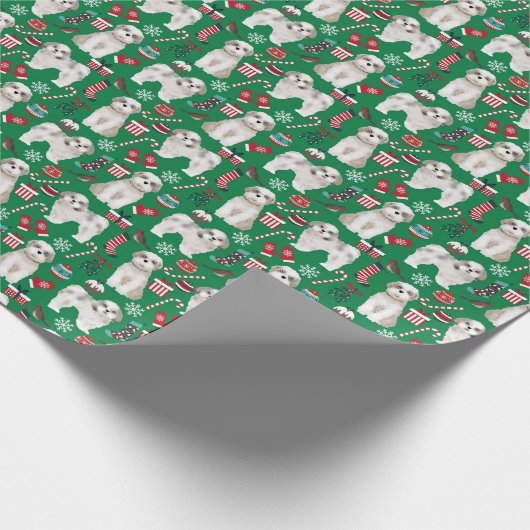 Shih Tzu Weihnachtsverpackung Geschenkpapier (Ecke)