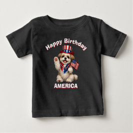 Shih Tzu Welpe (2f) Patriotisches Kind T-Shirt