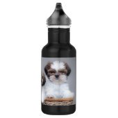 Shih Tzu Welpen Edelstahlflasche (Rechts)