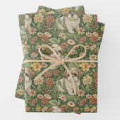 Shih Tzu Welpen in einem William Morris Style Gart Geschenkpapier Set (Beispiel)
