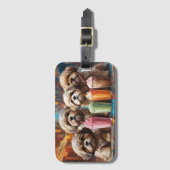 Shih Tzu Welpen und Milchshakes Gepäckanhänger (Vorderseite Vertikal)