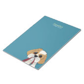 Shih Tzu Welppy auf Blue zu Do List Notizblock (angewinkelt)