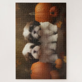 Shih Tzu Welppy Autumn Delight Pumpkin Puzzle (Vertikal)