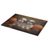 Shih Tzu Welppy Autumn Delight Pumpkin Schneidebrett (Ecke)