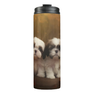 Shih Tzu Welppy Autumn Delight Pumpkin Thermosbecher