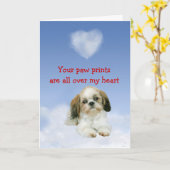 Shih Tzu Welppy-Liebe Karte (Gelbe Blume)