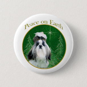 Shih Tzu Weltfrieden - Button