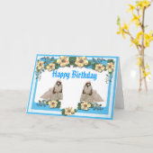 Shih-Tzu - Will Rock Forever Karte (Gelbe Blume)