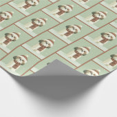 Shih Tzu Winter Muster Geschenkpapier (Ecke)