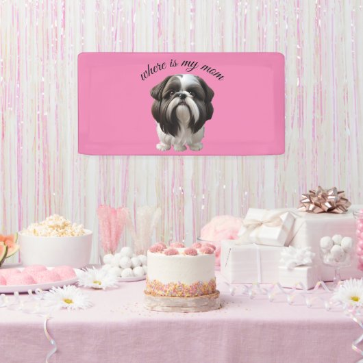 Shih Tzu - Wo ist mein Mama-Banner Banner (Party)