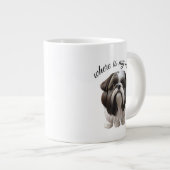 Shih Tzu - Wo ist meine Mama Jumbo-Tasse (Vorderseite Rechts)