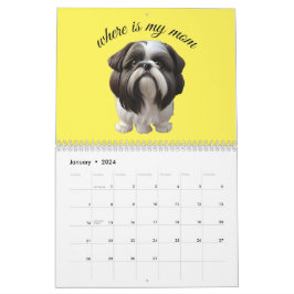 Shih Tzu - Wo ist meine Mama Kalender