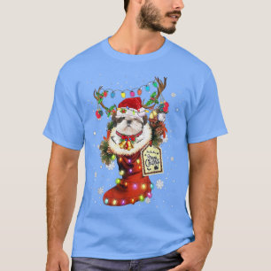 Shih Tzu Xmas Boot Weihnachtssock Winterschnee T-Shirt