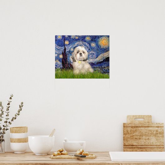 Shih Tzu (Y) - Starry Night Poster (Küche)