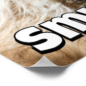 Shih tzu yawning laughing smile text customize poster (Ecke)