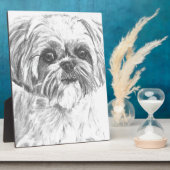 Shih Tzu Zeichnend Fotoplatte (Seite)