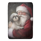 Shih Tzu zu Weihnachten Badematte (Vorderseite Vertikal)