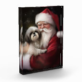 Shih Tzu zu Weihnachten Fotoblock (Links)