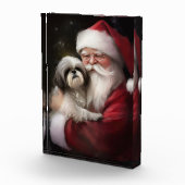 Shih Tzu zu Weihnachten Fotoblock (Rechts)