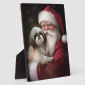 Shih Tzu zu Weihnachten Fotoplatte (Seite)