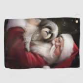 Shih Tzu zu Weihnachten Golfhandtuch (Horizontal)