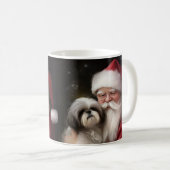 Shih Tzu zu Weihnachten Kaffeetasse (VorderseiteRechts)