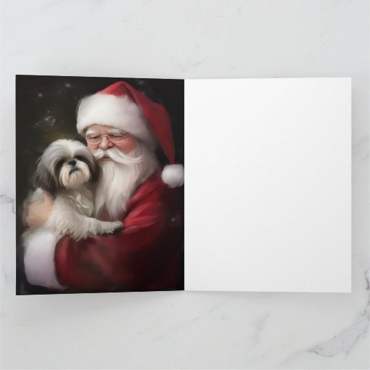 Shih Tzu zu Weihnachten Karte (Innenseite)