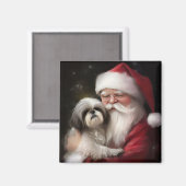 Shih Tzu zu Weihnachten Magnet (Vorderseite/Rückseite)