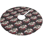 Shih Tzu zu Weihnachten Polyester Weihnachtsbaumdecke (Schrägansicht)