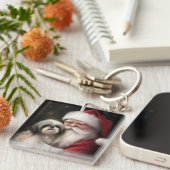 Shih Tzu zu Weihnachten Schlüsselanhänger (Vorderseite rechts)