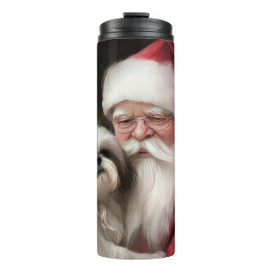 Shih Tzu zu Weihnachten Thermosbecher