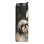 Shih Tzu zu Weihnachten Thermosbecher (Nach links gedreht)